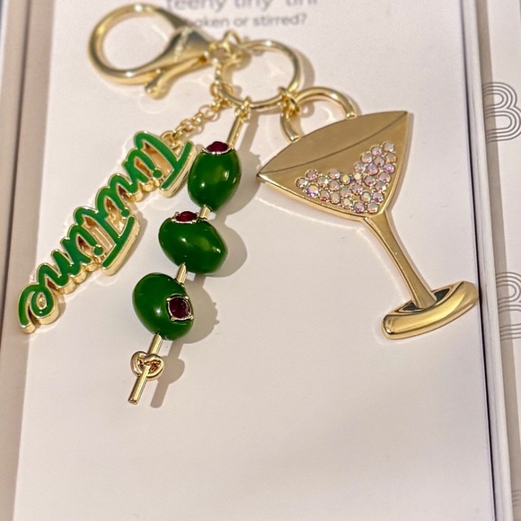 BaubleBar Teeny Tiny ’Tini Martini Bag Charm & Keychain - Picture 7 of 9
